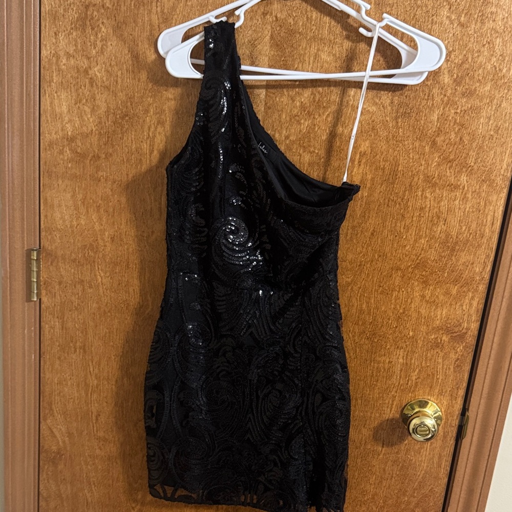Chic Black One-Shoulder Dress from Lulus